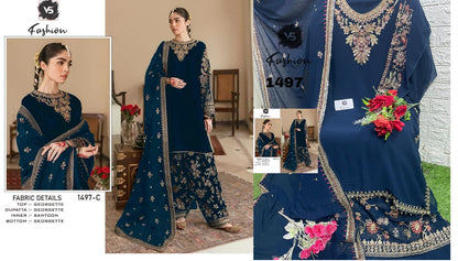 1497 Vs Fashion Georgette Pakistani Salwar Suits