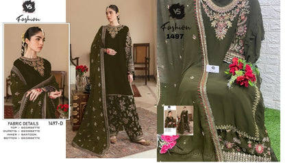 1497 Vs Fashion Georgette Pakistani Salwar Suits
