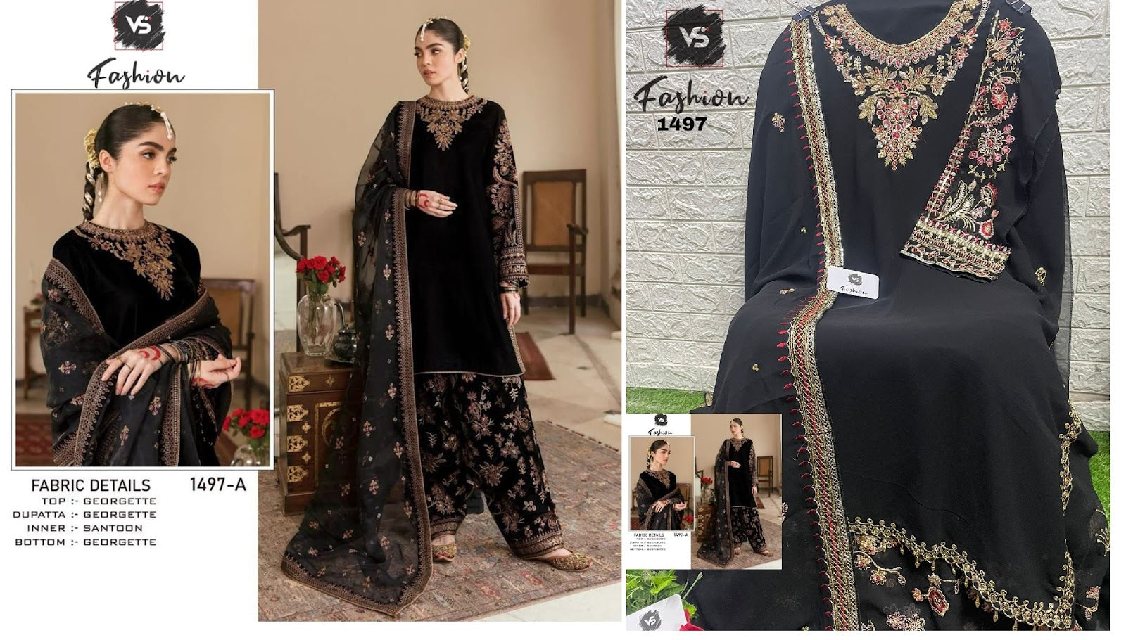 1497 Vs Fashion Georgette Pakistani Salwar Suits