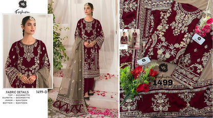 1499-Abcd Vs Fashion Georgette Pakistani Salwar Suits