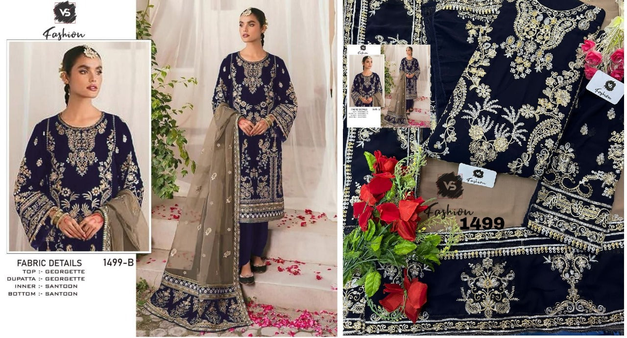 1499-Abcd Vs Fashion Georgette Pakistani Salwar Suits