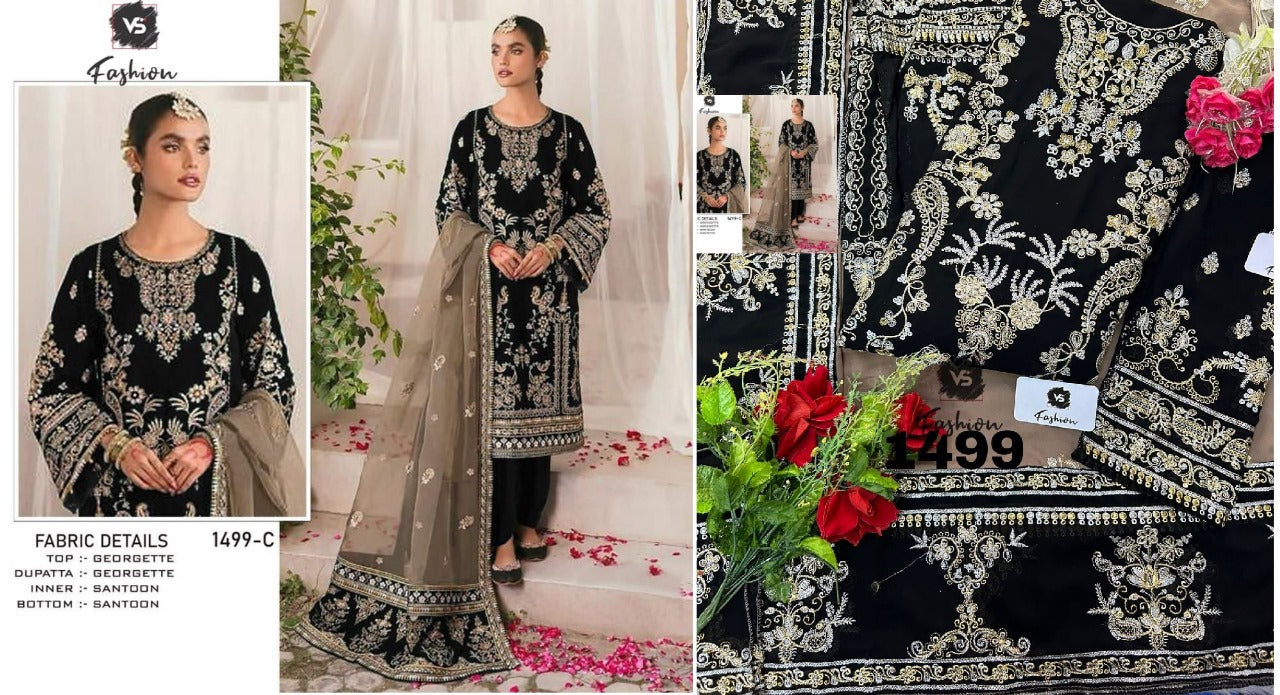1499-Abcd Vs Fashion Georgette Pakistani Salwar Suits