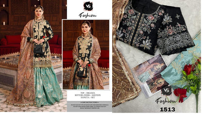 1513 Vs Fashion Organza Pakistani Salwar Suits