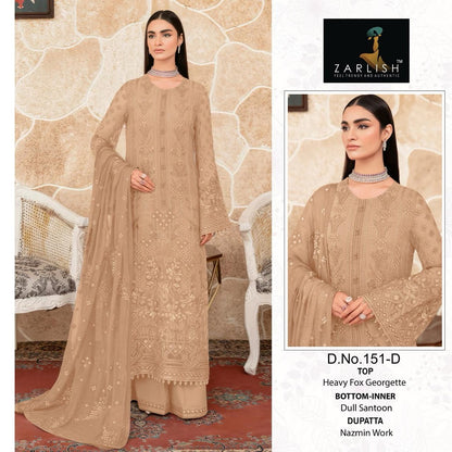 151 And 153 Zarlish Fox Georgette Pakistani Salwar Suits