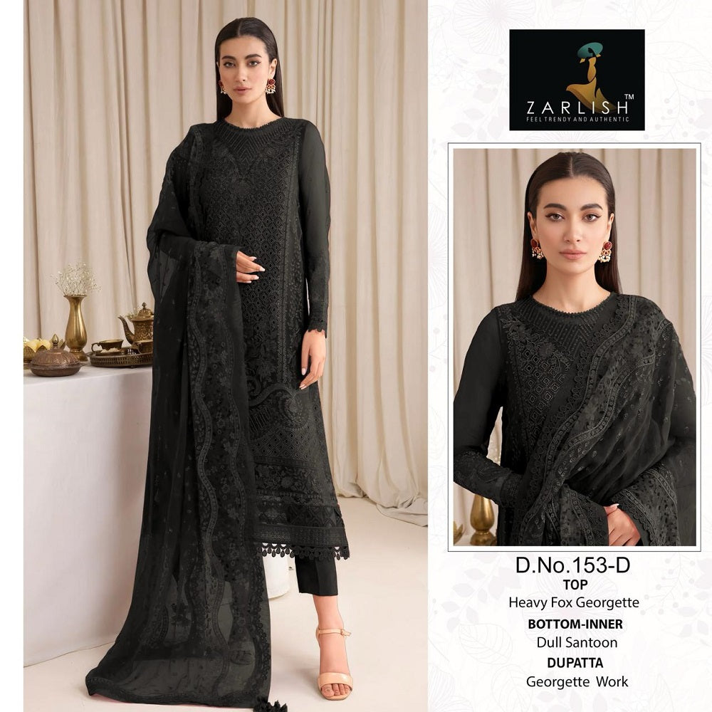 151 And 153 Zarlish Fox Georgette Pakistani Salwar Suits