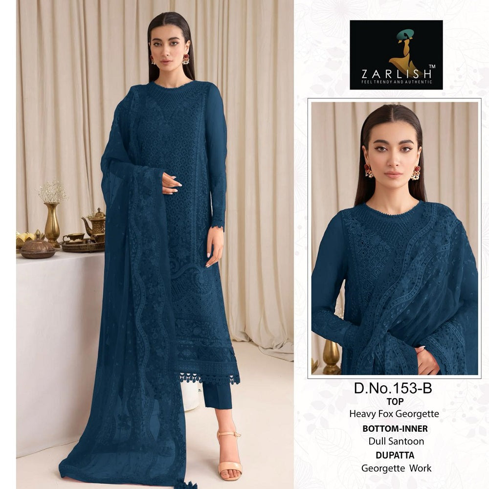 151 And 153 Zarlish Fox Georgette Pakistani Salwar Suits