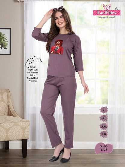 1528 La Fairy Tencil Pyjama Night Suits