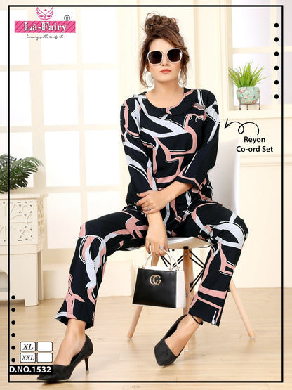 1532 La Fairy Rayon Co Ord Set