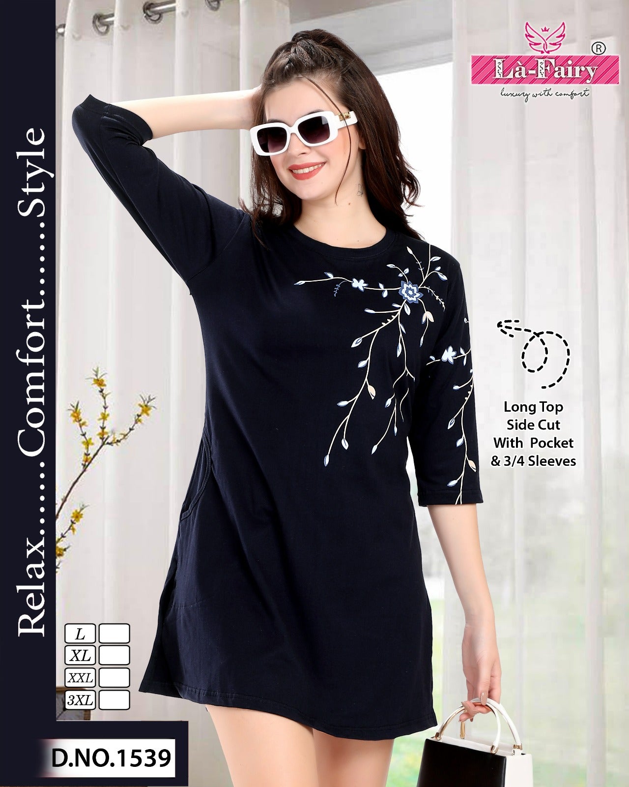 1539 La Fairy Designer Long Top