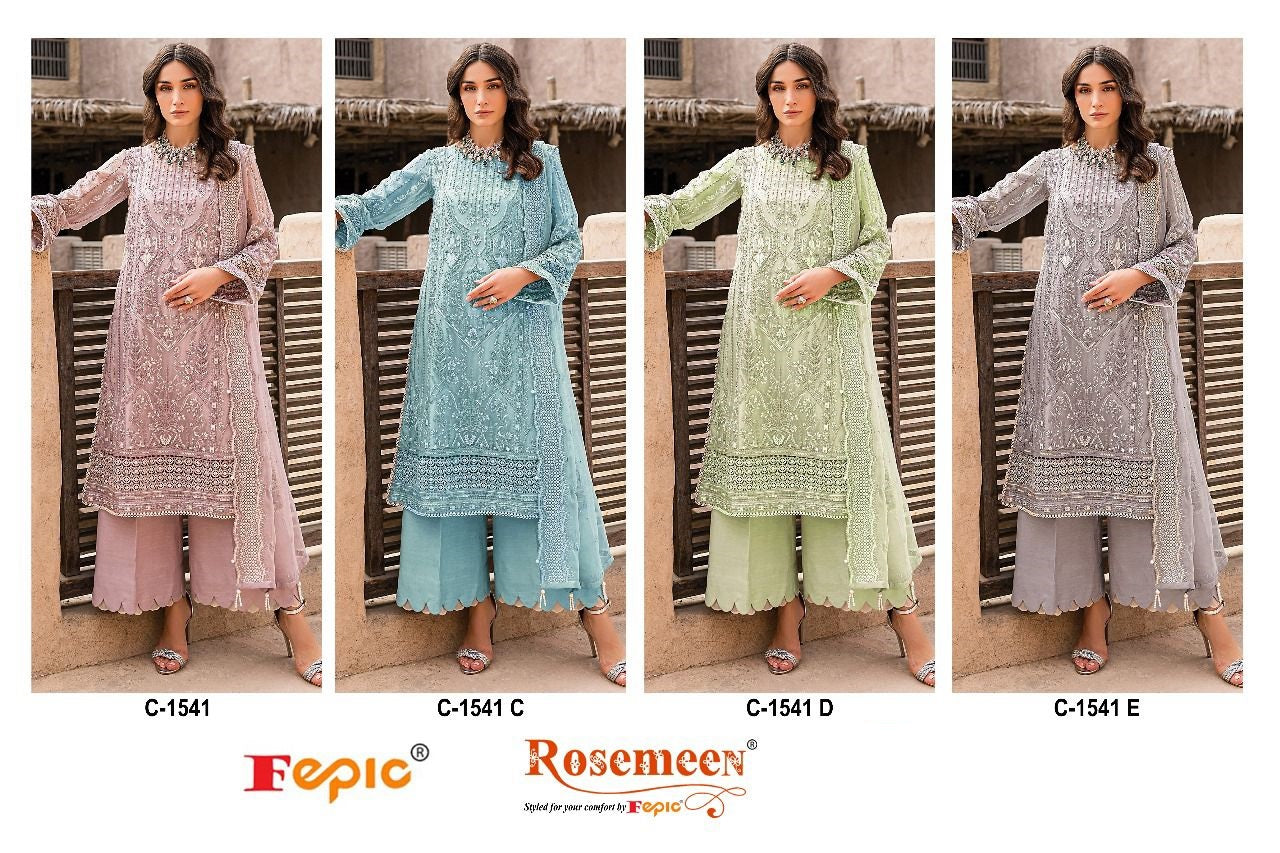 1541 Fepic Organza Pakistani Salwar Suits