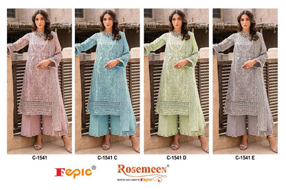 1541 Fepic Organza Pakistani Salwar Suits