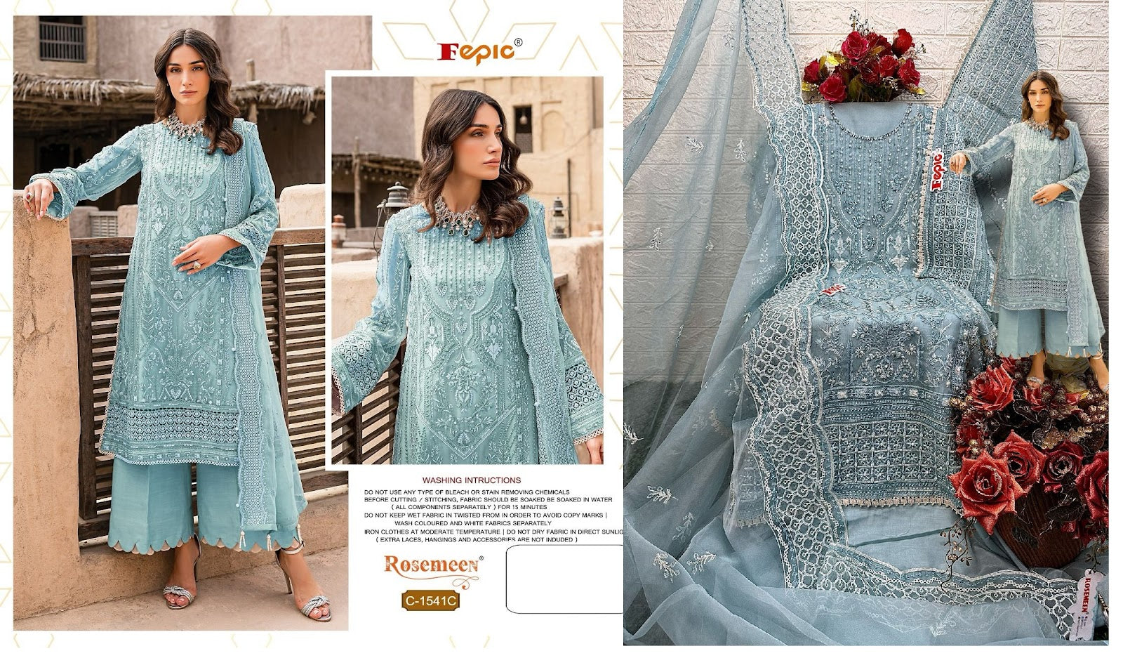 1541 Fepic Organza Pakistani Salwar Suits