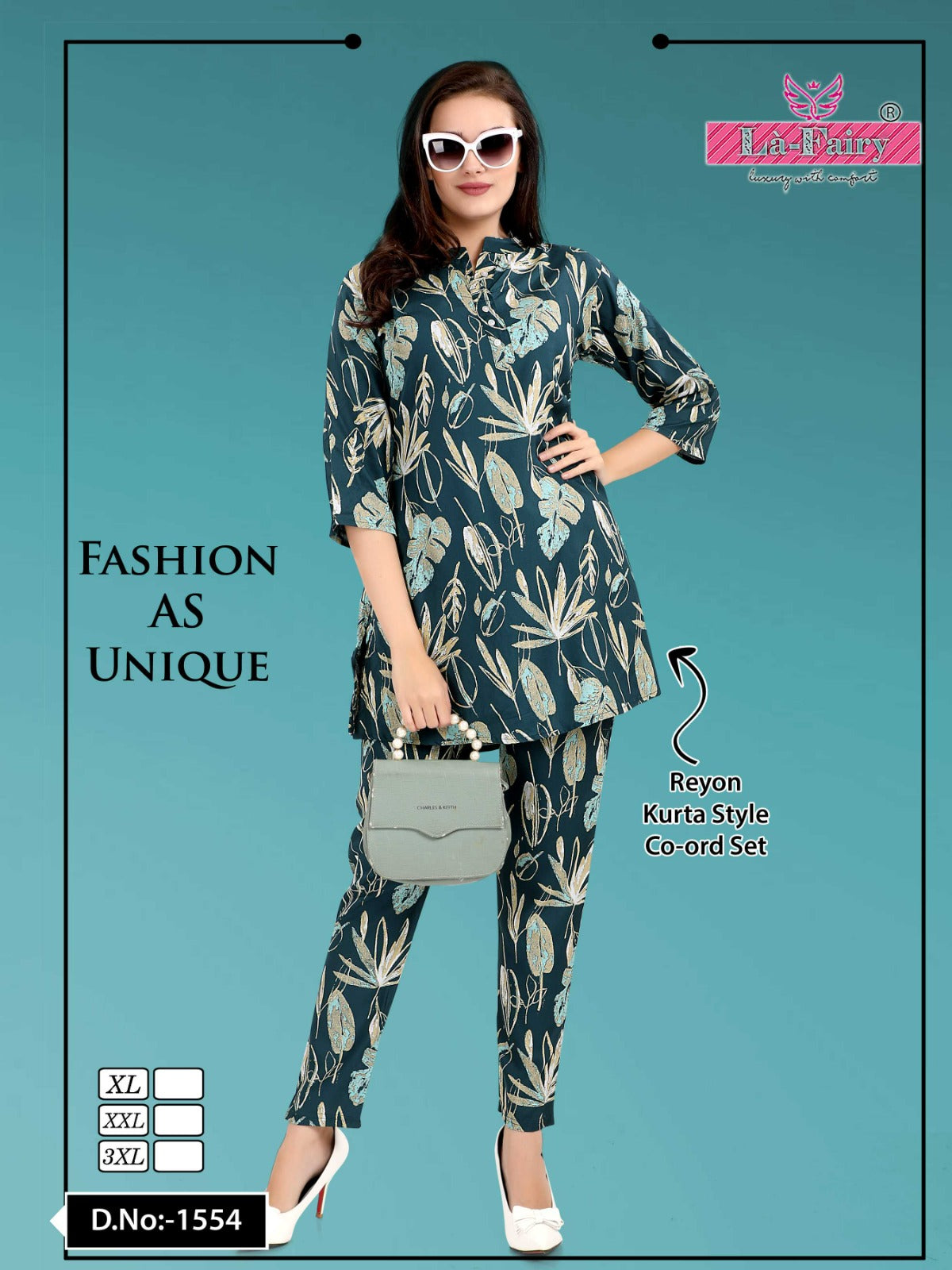 1554 La Fairy Rayon Co Ord Set