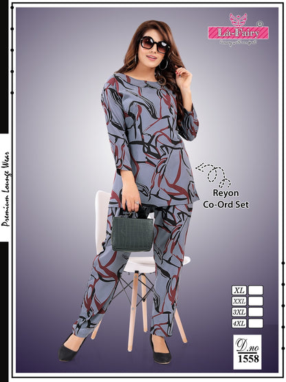 1558 La Fairy Rayon Co Ord Set