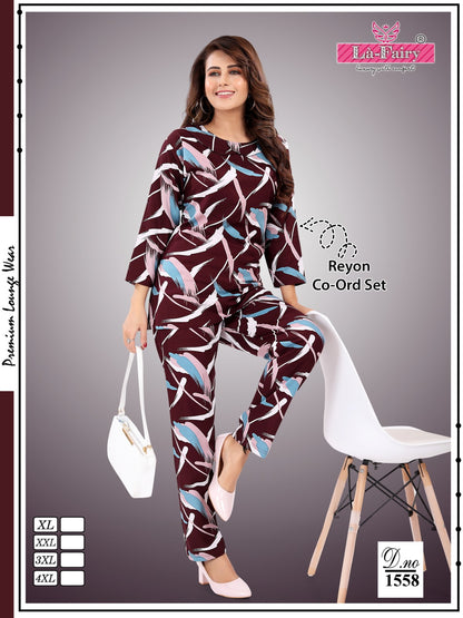 1558 La Fairy Rayon Co Ord Set