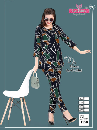 1558 La Fairy Rayon Co Ord Set
