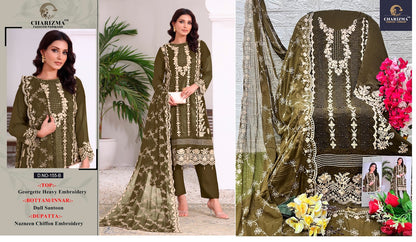 155 Charizma Designer Georgette Pakistani Salwar Suits
