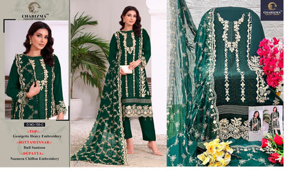 155 Charizma Designer Georgette Pakistani Salwar Suits