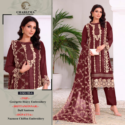 155 Charizma Designer Georgette Pakistani Salwar Suits