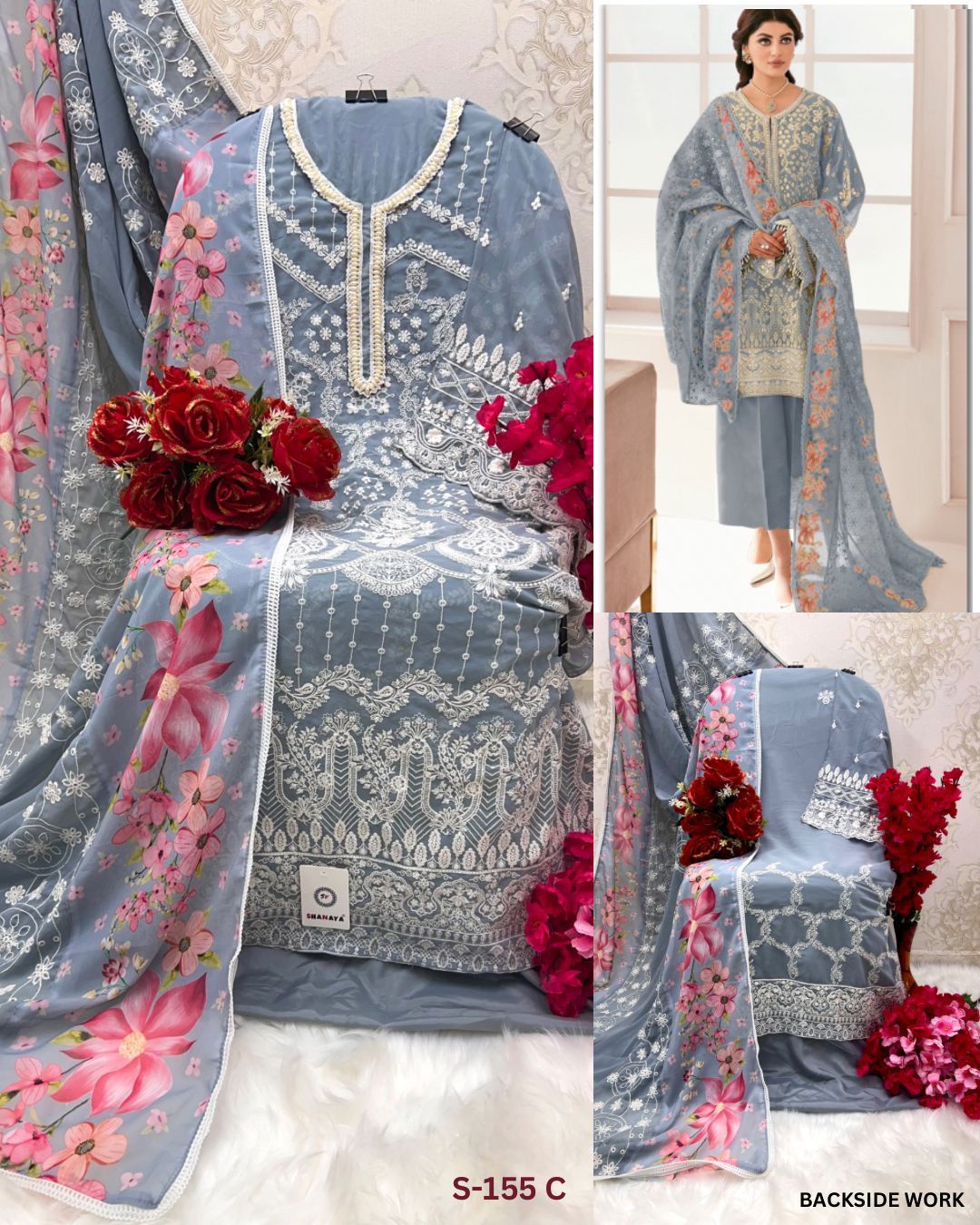 155 Shanaya Fashion Fox Georgette Pakistani Salwar Suits