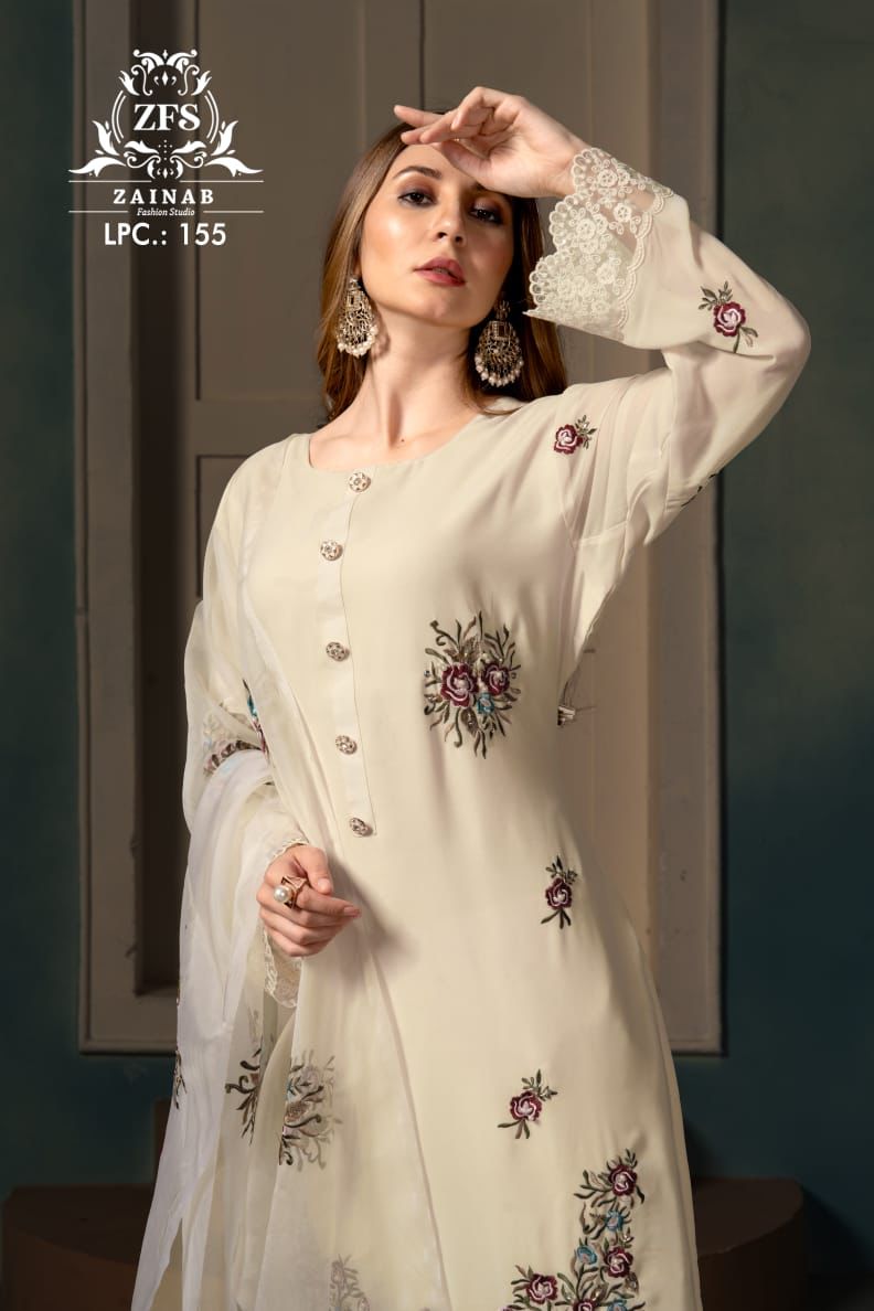 155 Zainab Fashion Studio Georgette Pakistani Readymade Suits