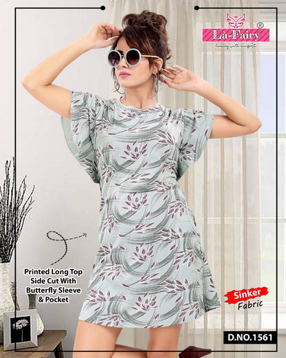 1561 La Fairy Sinker Designer Long Top
