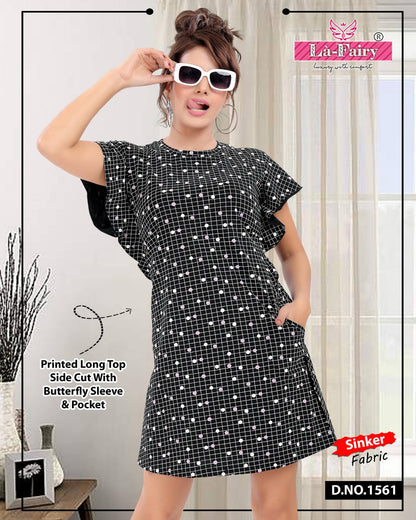 1561 La Fairy Sinker Designer Long Top