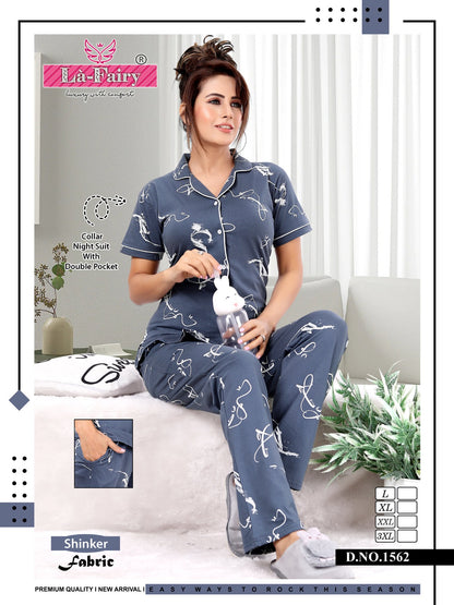 1562 La Fairy Sinker Collar Night Suits