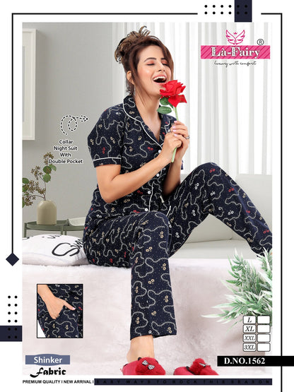 1562 La Fairy Sinker Collar Night Suits