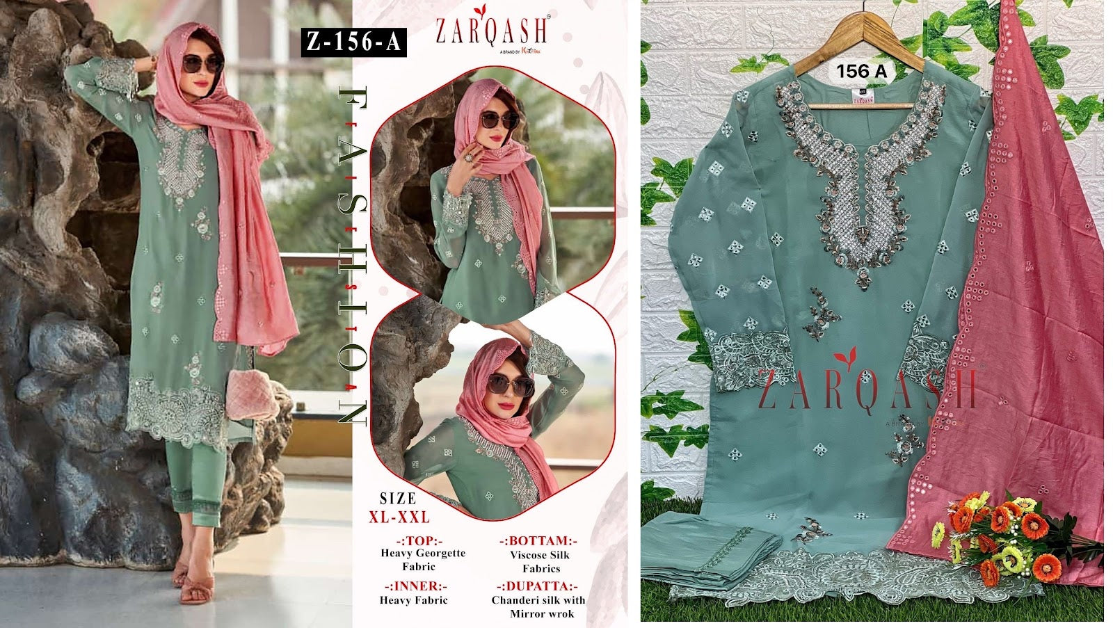 156 Zarqash Fox Georgette Pakistani Readymade Suits