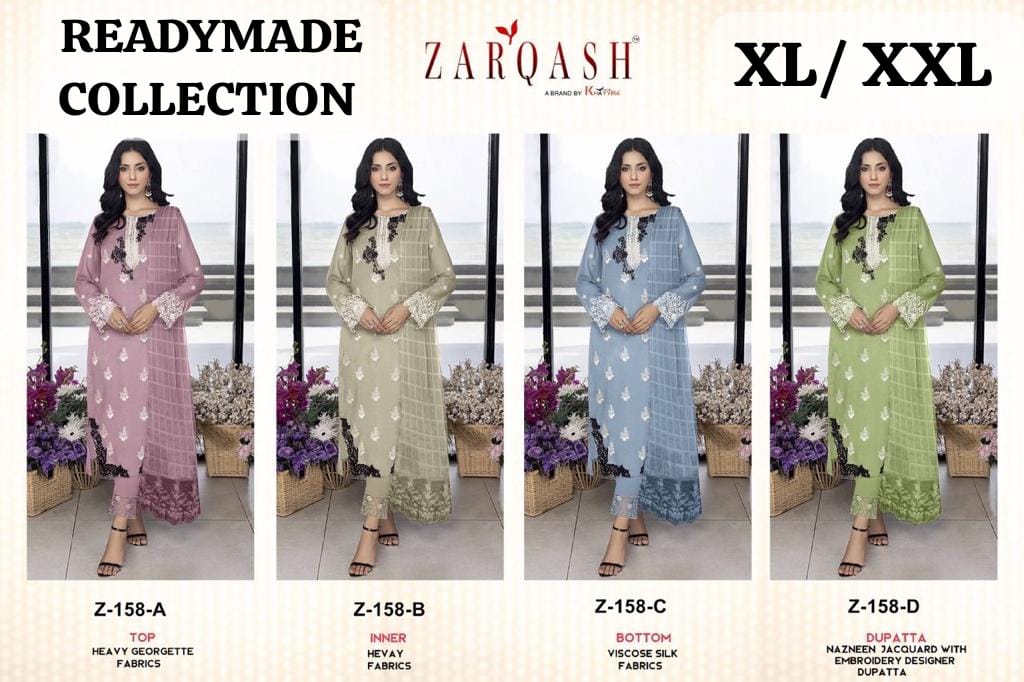 158 Zarqash Georgette Pakistani Readymade Suits