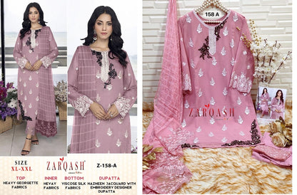 158 Zarqash Georgette Pakistani Readymade Suits