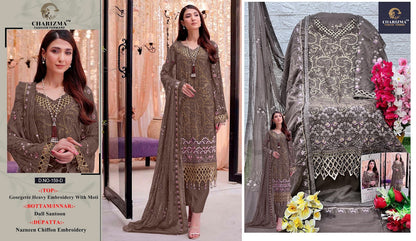 159 Charizma Designer Fox Georgette Pakistani Salwar Suits