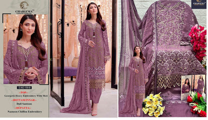 159 Charizma Designer Fox Georgette Pakistani Salwar Suits