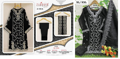 159 Zarqash Fox Georgette Pakistani Readymade Suits
