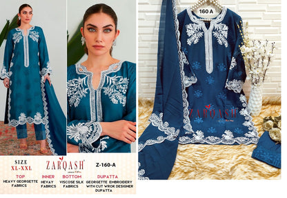 160 Zarqash Fox Georgette Pakistani Readymade Suits