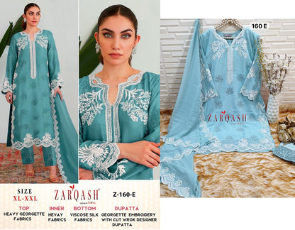 160 Zarqash Fox Georgette Pakistani Readymade Suits