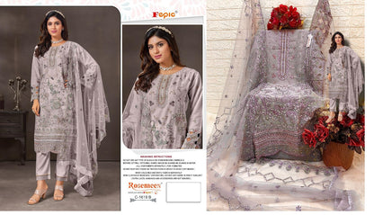 1619 Fepic Organza Pakistani Salwar Suits