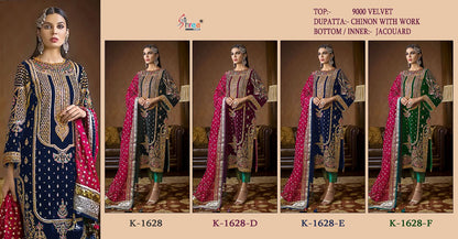 1628-Colours Shree Fabs Velvet Suits