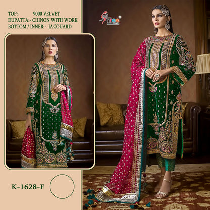 1628-Colours Shree Fabs Velvet Suits