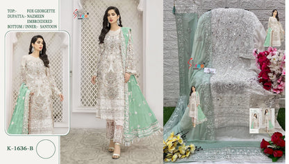1636 Shree Fabs Georgette Pakistani Salwar Suits