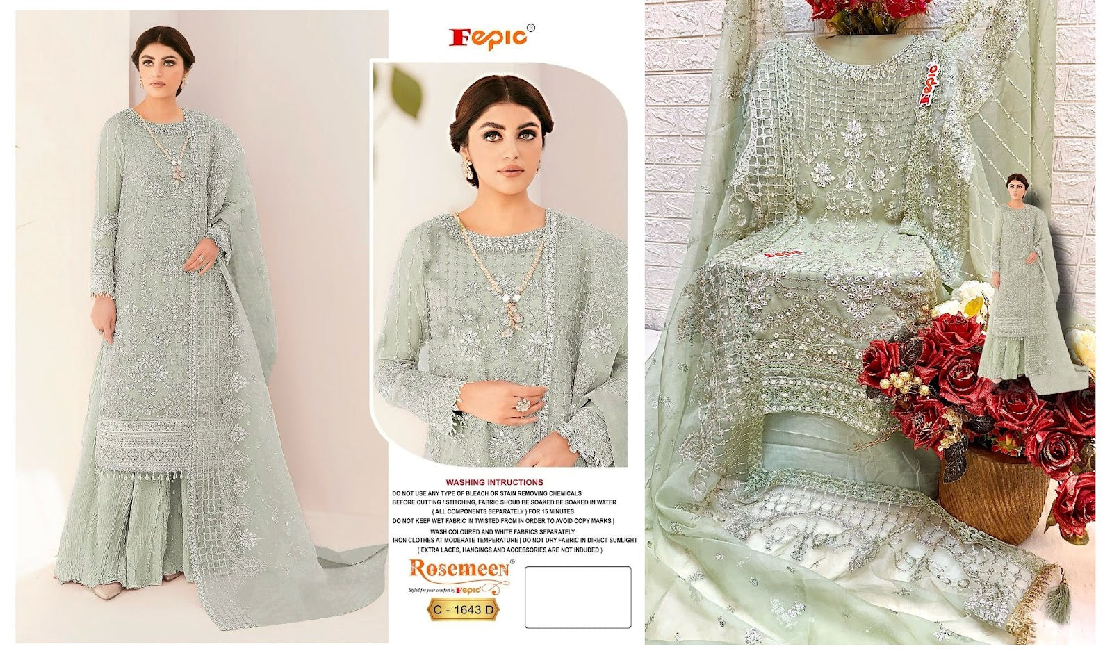 1643 Fepic Georgette Pakistani Salwar Suits