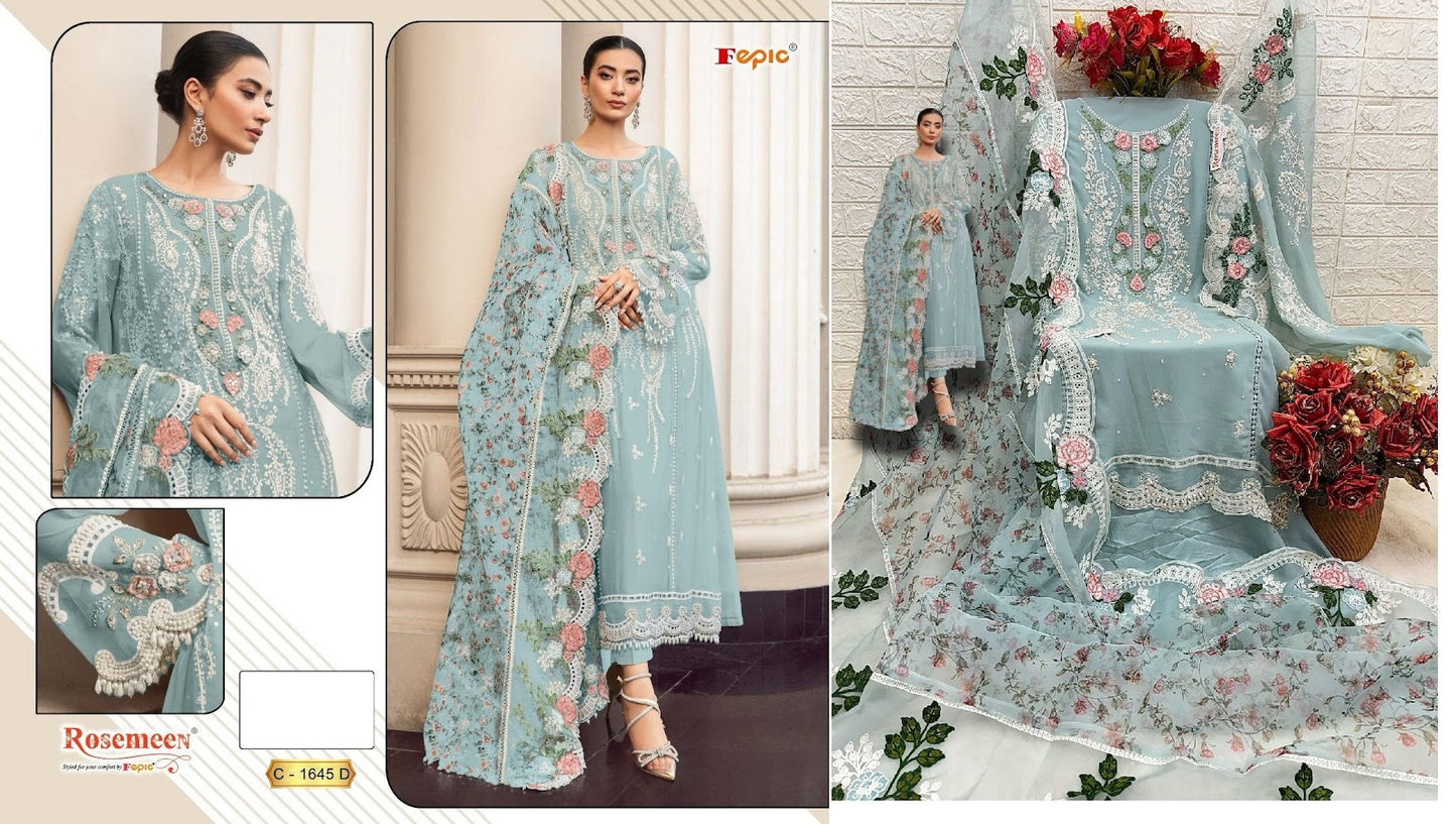 1645-Defg Fepic Georgette Pakistani Salwar Suits