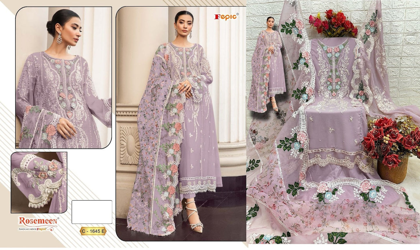 1645-Defg Fepic Georgette Pakistani Salwar Suits