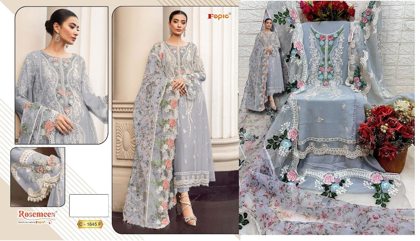 1645-Defg Fepic Georgette Pakistani Salwar Suits