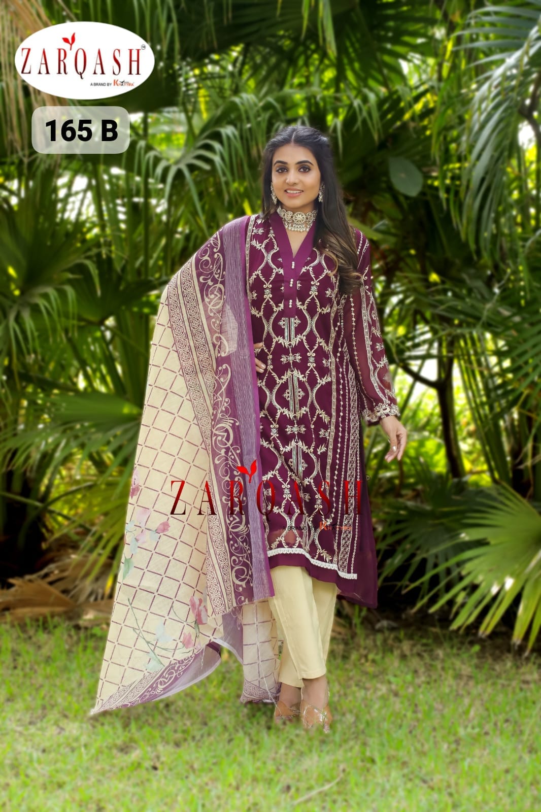 165 Zarqash Georgette Pakistani Readymade Suits