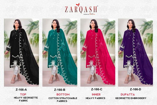 166 Zarqash Georgette Pakistani Readymade Suits