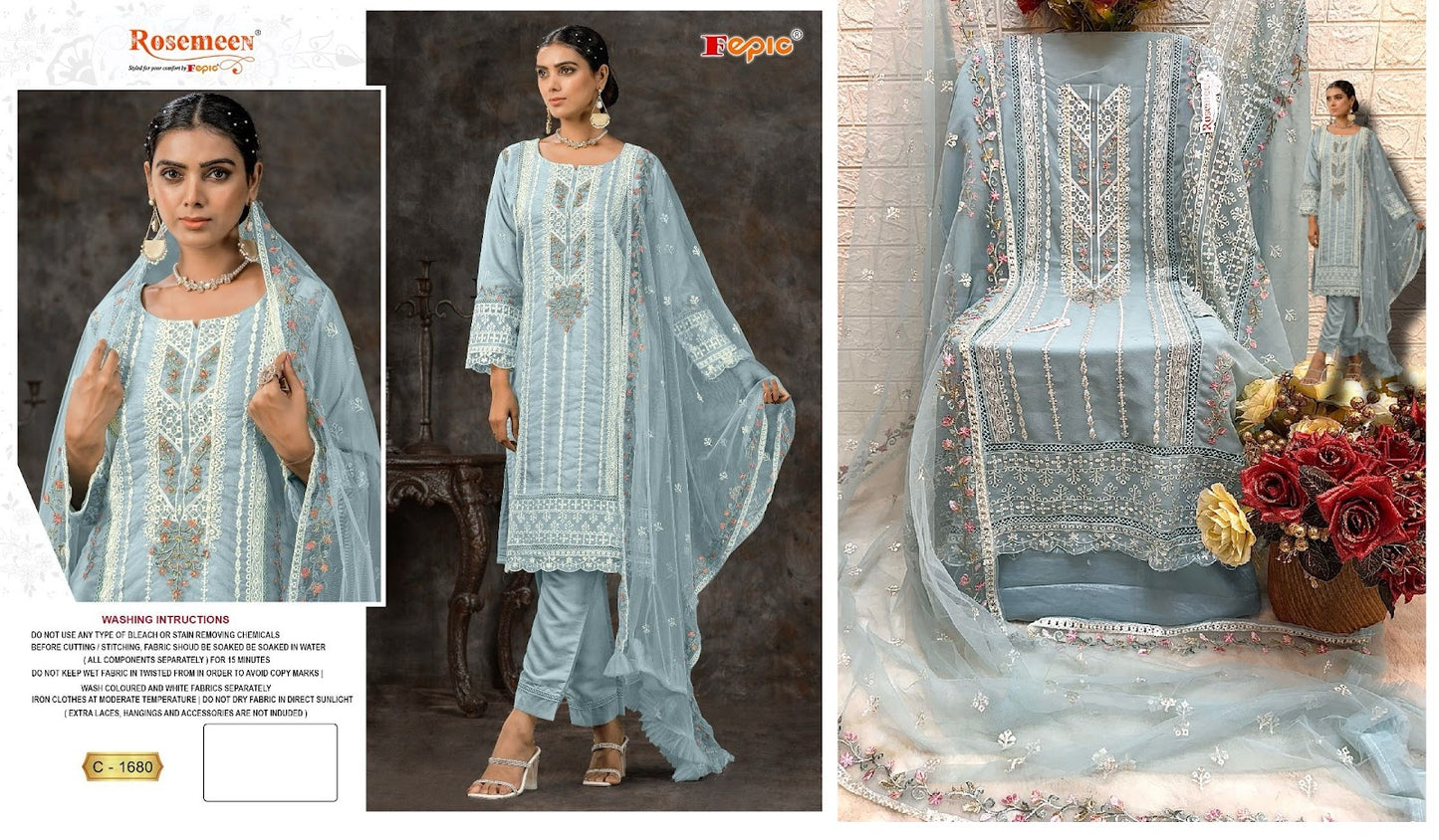 1680 Fepic Georgette Pakistani Salwar Suits
