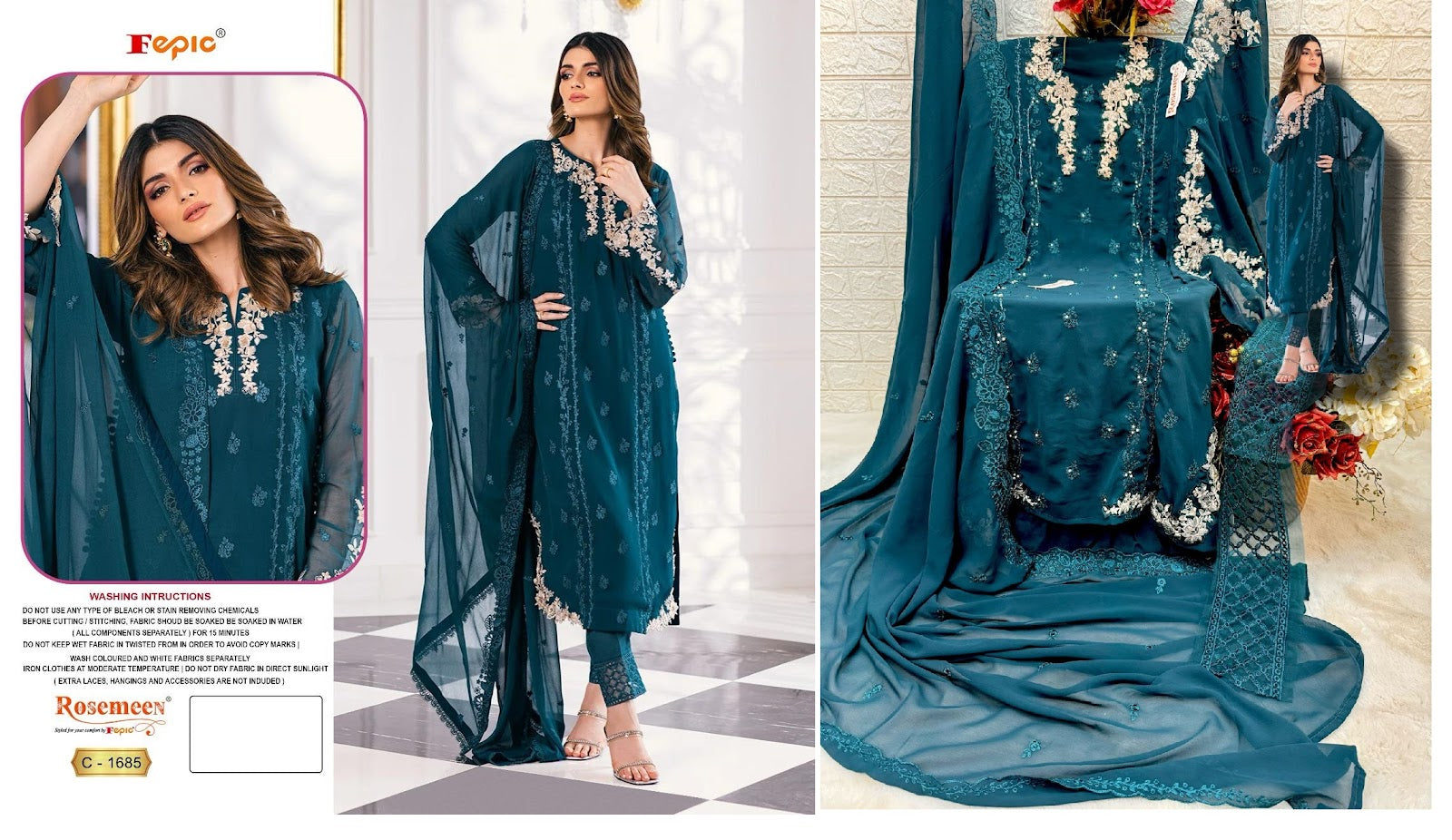 1685 Fepic Georgette Pakistani Salwar Suits