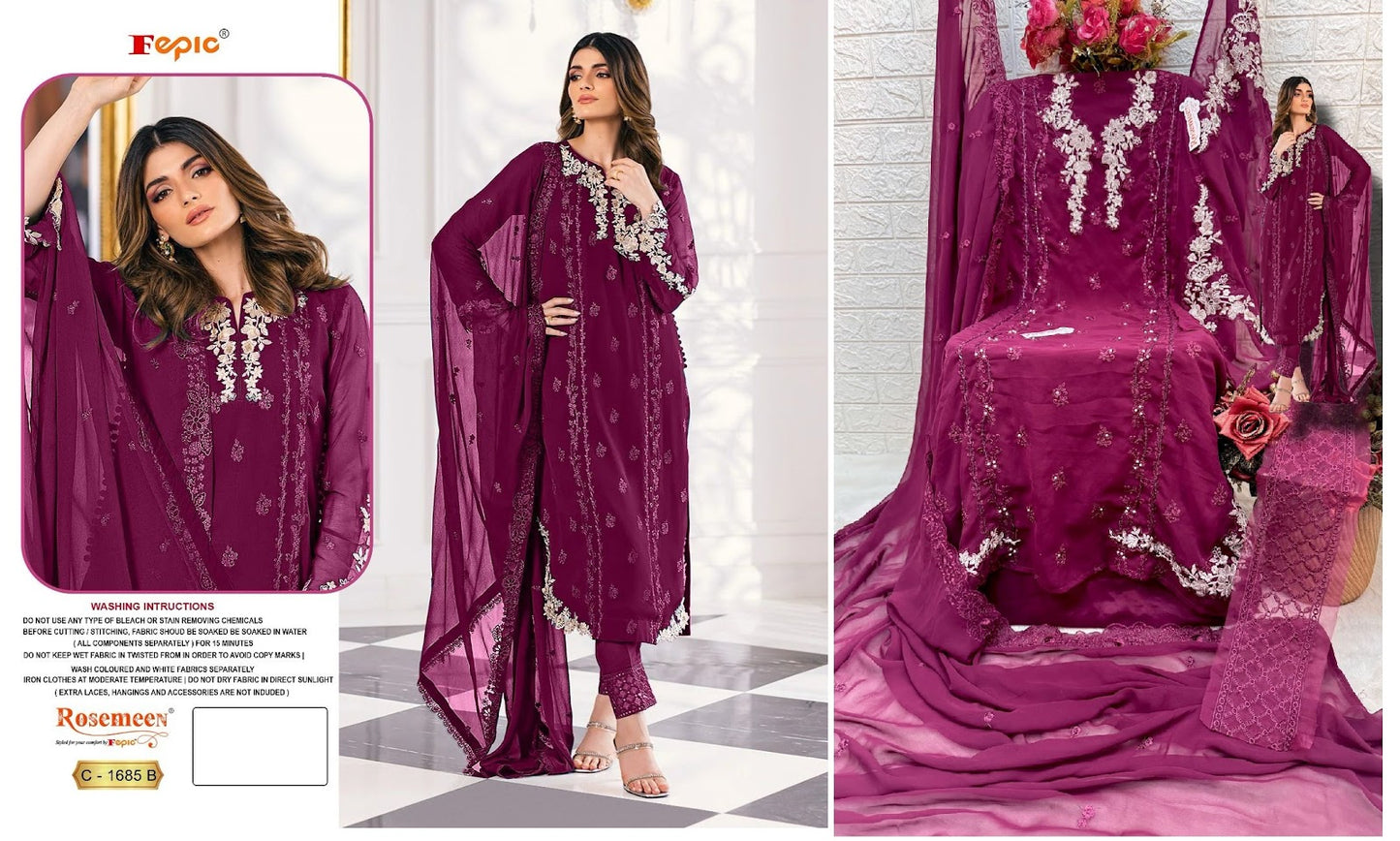 1685 Fepic Georgette Pakistani Salwar Suits